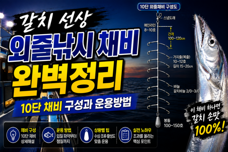 갈치 선상 외줄낚시 채비 완벽정리 | 10단 채비 구성과 운용방법