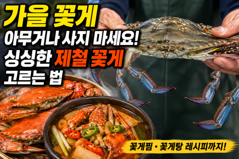 가을 꽃게 지금이 제철! 실패 없이 고르는 법과 맛있게 먹는 방법 아무거나 사면 안되는이유