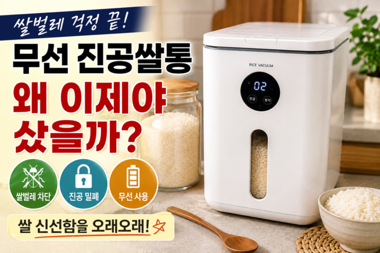 쌀 포대째 두고 드시나요? 쌀벌레 걱정 줄이는 무선 진공쌀통 고르는 법