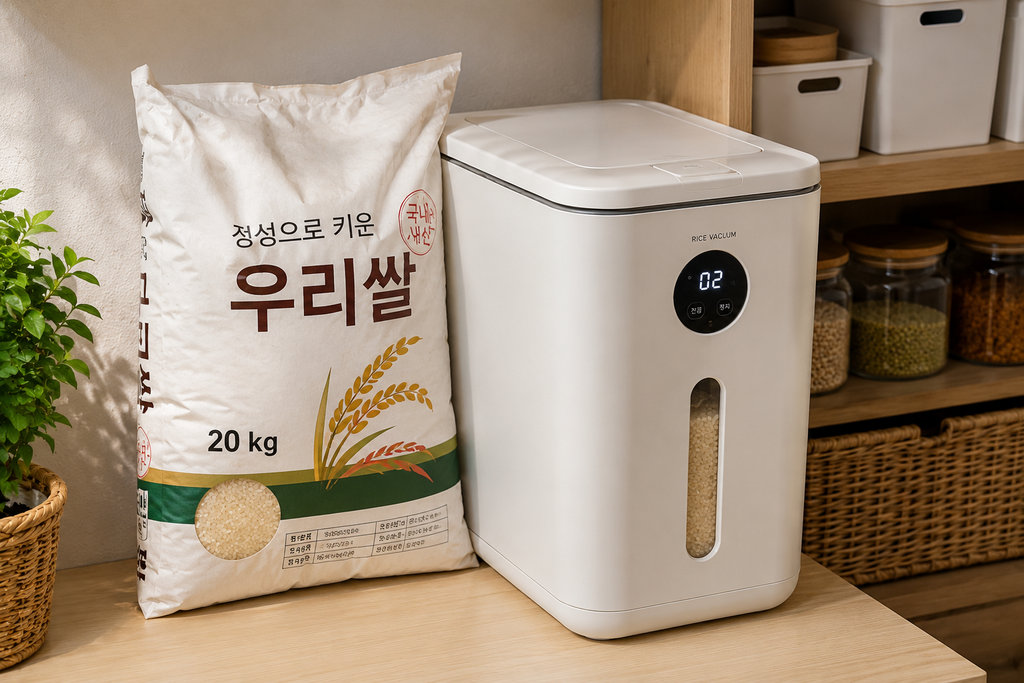 쌀 포대째 두고 드시나요? 쌀벌레 걱정 줄이는 무선 진공쌀통 고르는 법 1 진공쌀통1