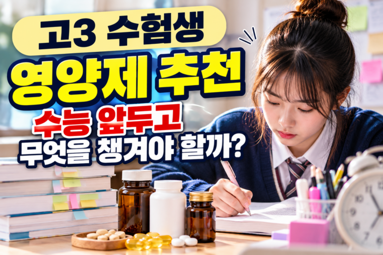 고3 수험생 영양제 추천,수능 앞두고 무엇을 챙겨야 할까?