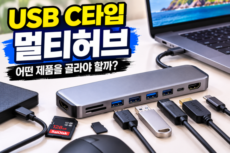 USB C타입 멀티허브 고르는 법｜USB 포트 부족할 때 꼭 확인할 것