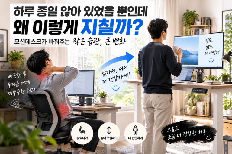 하루 종일 앉아 있었을 뿐인데 왜 이렇게 지칠까｜모션데스크를 찾게 된 이유