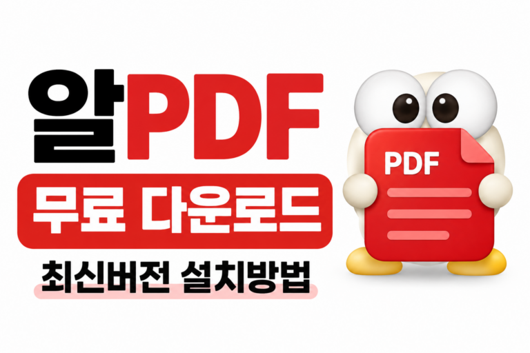 알PDF 무료 다운로드｜최신버전 설치방법 3분이면 끝