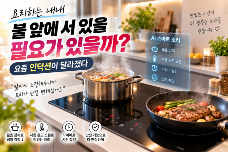 요리하는 내내 불 앞에 서 있을 필요가 있을까｜요즘 인덕션이 달라졌다