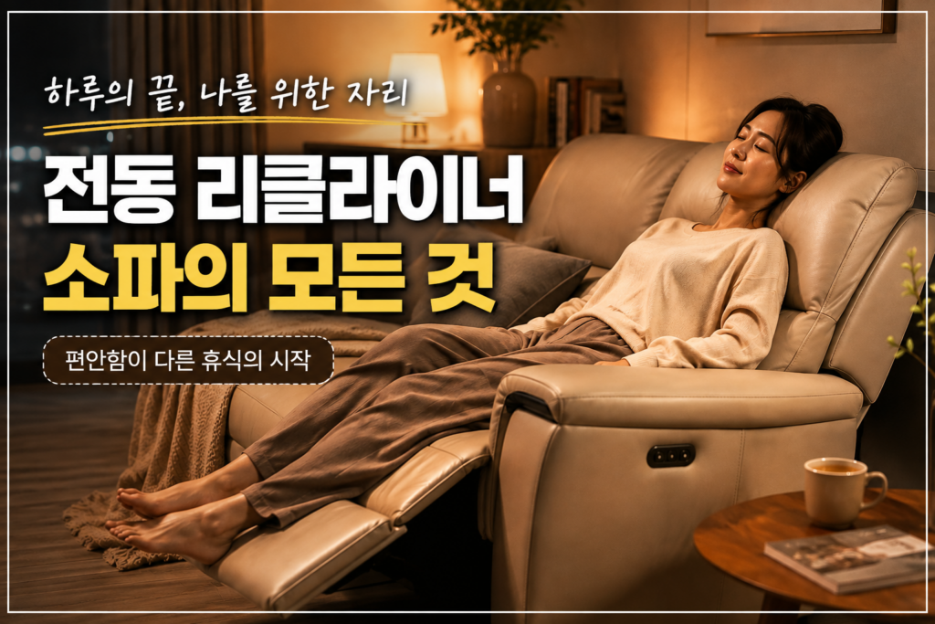 하루 종일 가족을 위해 움직였는데, 정작 내가 편히 누울 곳은 없었다｜전동 리클라이너 소파 제품 이미지