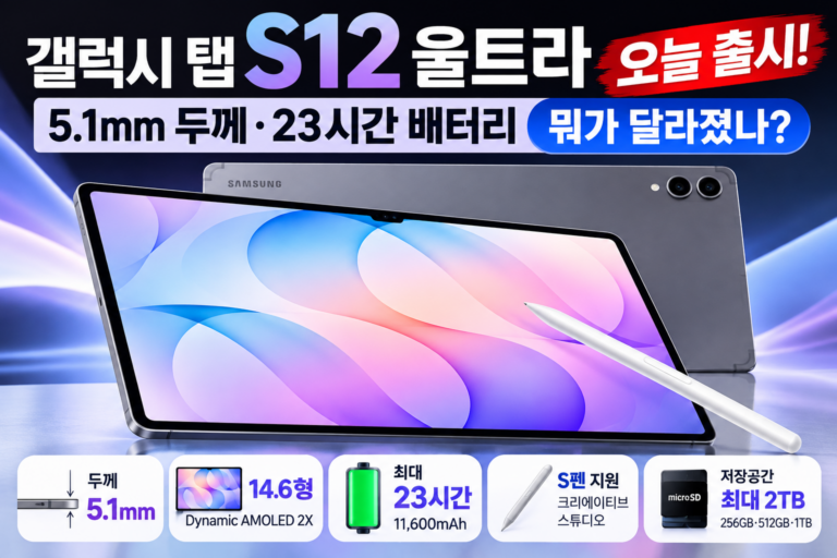 갤럭시 탭 S12 울트라 스펙 총정리｜S12+ 차이와 구매 전 확인할 점